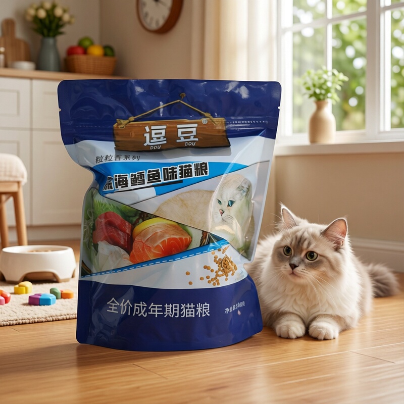 Upgraded Doudou Deep Sea Cod Flavor Cat Food 5 Bags Doudou Cat Food All Stages Complete Nutrition Adult Cat Food Puff Food