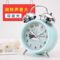 New multifunctional fashion creative Jade Bell alarm clock night light silent student cute bedside alarm clock table