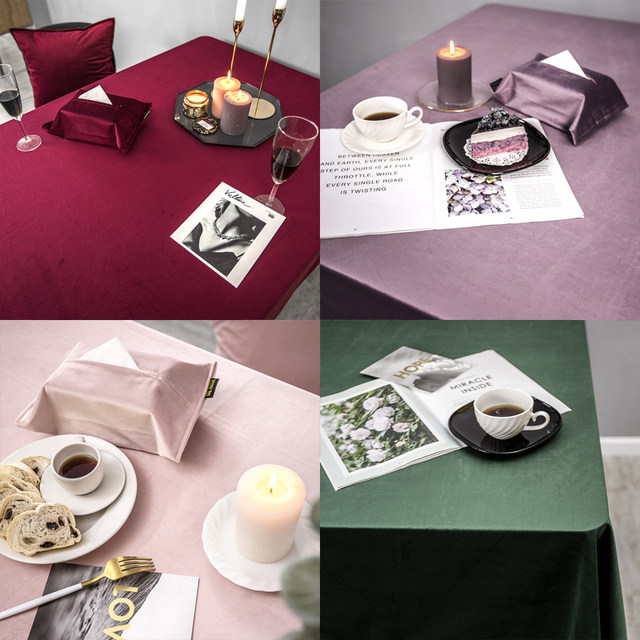 ແສງສະຫວ່າງ velvet tablecloth Nordic tablecloth ins tablecloth ສີແຂງ tablecloth ອິນເຕີເນັດສະເຫຼີມສະຫຼອງ dining tablecloth ເຮືອນ tablecloth tablecloth