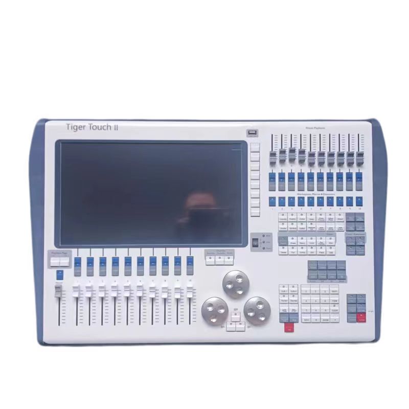 Tigertouch Dual-Screen Touch Tiger Lighting Console with Chinese and English Dmx512 Quartz Second-Generation Sound and Light Synchronization Show