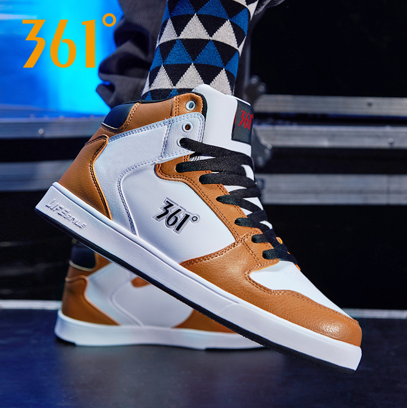 361 men shoes casual shoes aj1 sneakers spring men 2022 new shoes 361 degrees high cylinder board shoe men's wave