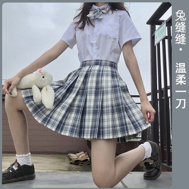 Gentle knife rabbit Jishe jk uniform skirt genuine full set of Japanese college style pleated skirt Student skirt Female summer