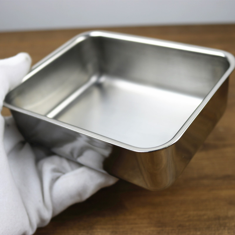 Small octopus produced 304 stainless steel square plate rectangular tray dumpling plate meal plate fruit plate dinner plate household