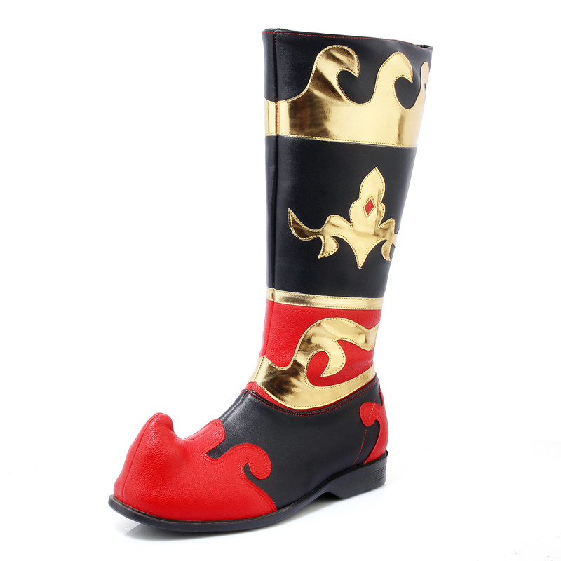 Tibetan dance boots ethnic style performance boots boys Tibetan riding boots Tibetan leather boots mid-tube boots non-slip wear-resistant bottom