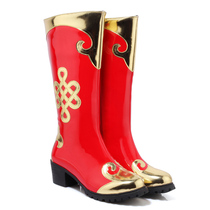 Tibetan Mongolian Xinjiang dance boots ethnic minority stage performance shoes grassland horse boots women non-slip wear-resistant