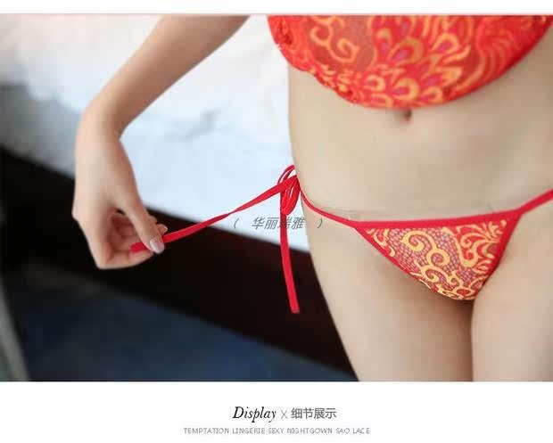 Đồ ngủ gợi cảm tạp dề màu đỏ nóng phù hợp với người lớn phụ nữ ren trong suốt cung điện retro cung Sao đồ lót gợi cảm đồ ngủ gợi tình