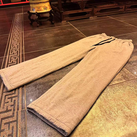 Chanzhao-women's traditional Chinese medicine health Xinjiang long-staple cotton wicking cold trousers loose wide-leg trousers swing trousers cotton trousers