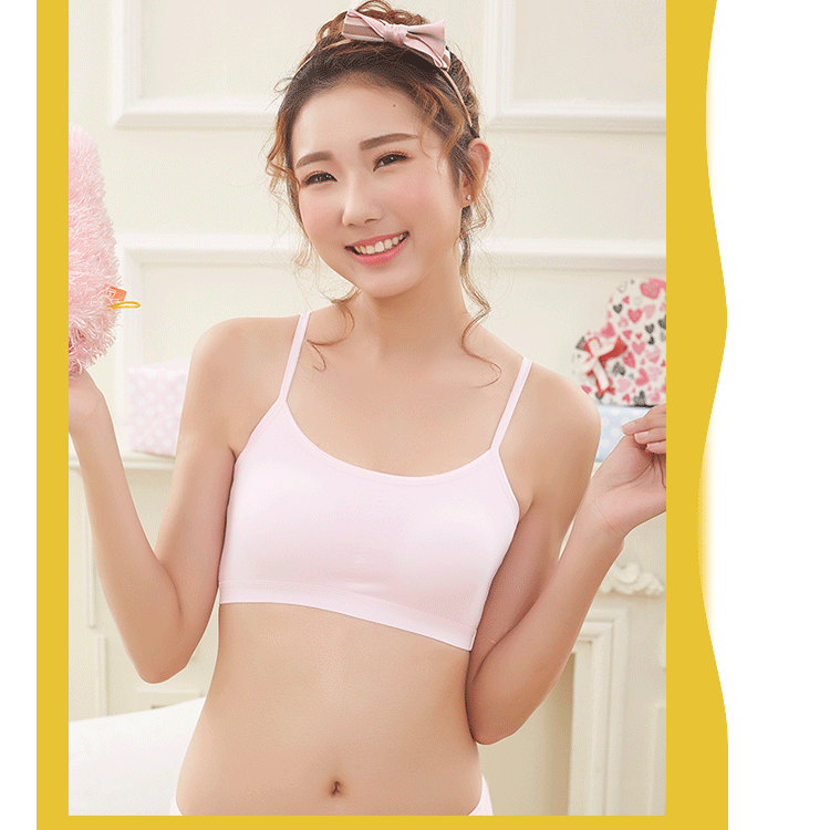 Không có vòng thép áo ngực mỏng thể thao cô gái sling kích thước lớn sinh viên phát triển thời gian đồ lót nhỏ áo ngực bông áo vest bộ đồ lót nữ hàng hiệu