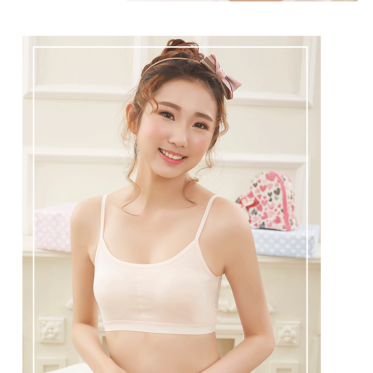 Không có vòng thép áo ngực mỏng thể thao cô gái sling kích thước lớn sinh viên phát triển thời gian đồ lót nhỏ áo ngực bông áo vest bộ đồ lót nữ hàng hiệu