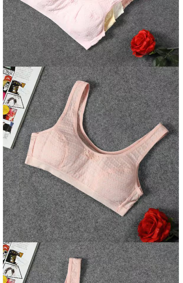 Cotton cô gái thời kỳ phát triển áo ngực Học sinh tiểu học và trung học corset vest cô gái đồ lót không có vòng thép mùa hè phần mỏng nội y đẹp