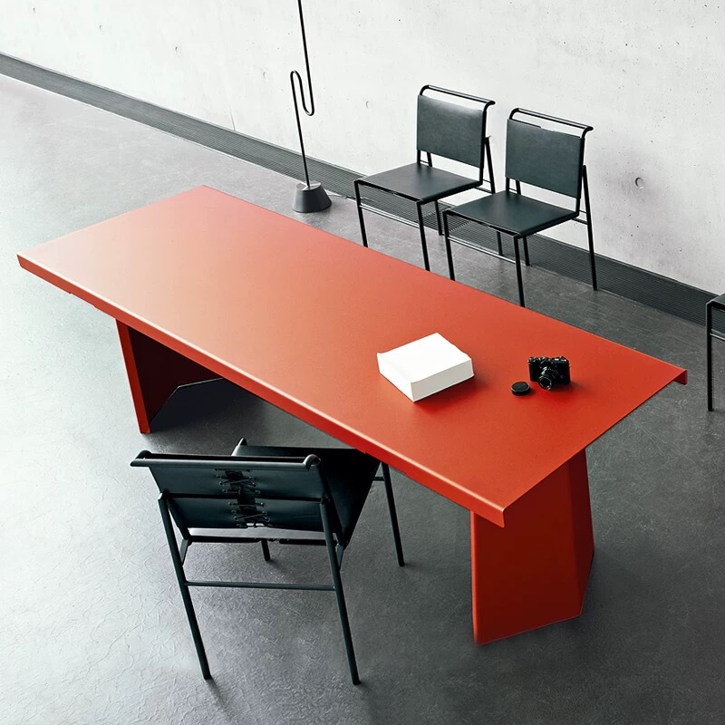 Italian Minimalist Dining Table, Rectangular Meeting Table, Modern Minimalist Designer Light Luxury Desk, Long Office Desk