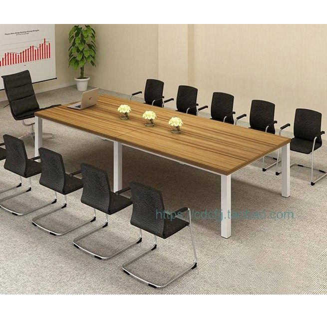 Sichuan Chengdu panel office furniture mouth-shaped steel frame conference table modern conference rectangular training Table Customization