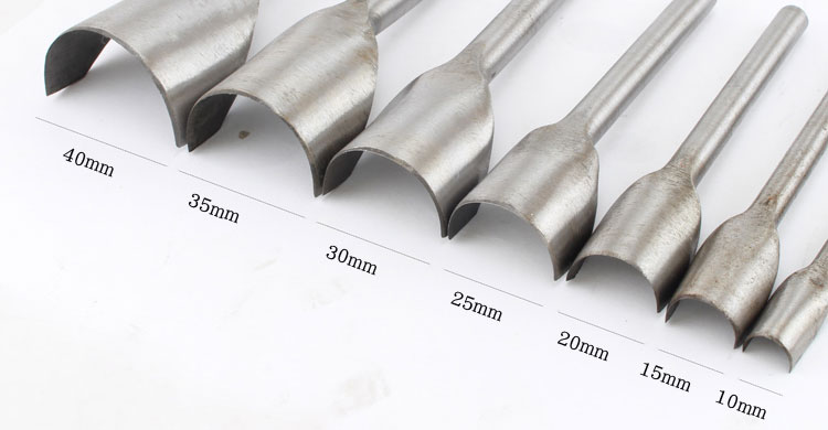 Bán tròn vòng tròn gấp rút nông C 斩 góc tròn đục lỗ với đuôi ào ạt chạm khắc da công cụ ví da rám nắng - Công cụ & vật liệu may DIY kéo cắt vải