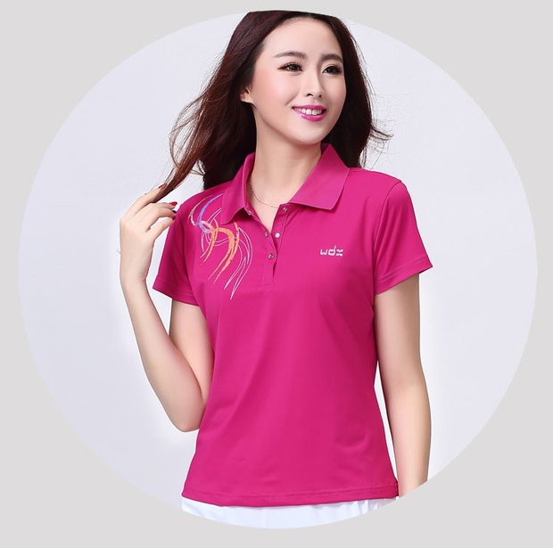 Quần áo thể thao lụa Hàn Quốc mùa hè đôi nam nữ giản dị ve áo ngắn tay áo thun nam và nữ thể thao quần yếm áo đơn - Thể thao sau quần áo thể thao