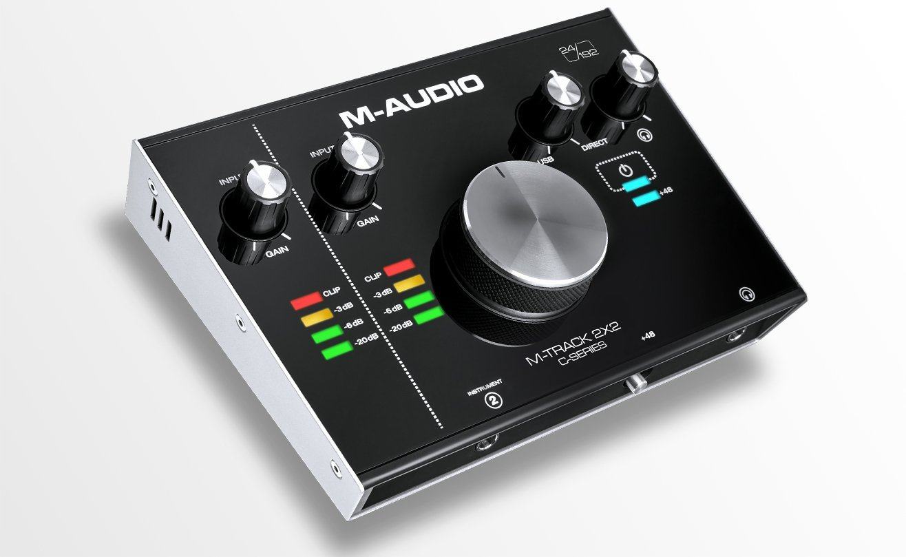M-AUDIO M-Track 2X2 2 in 2 out of 24192 USB Audio Interface Guitar Recording Sound Card