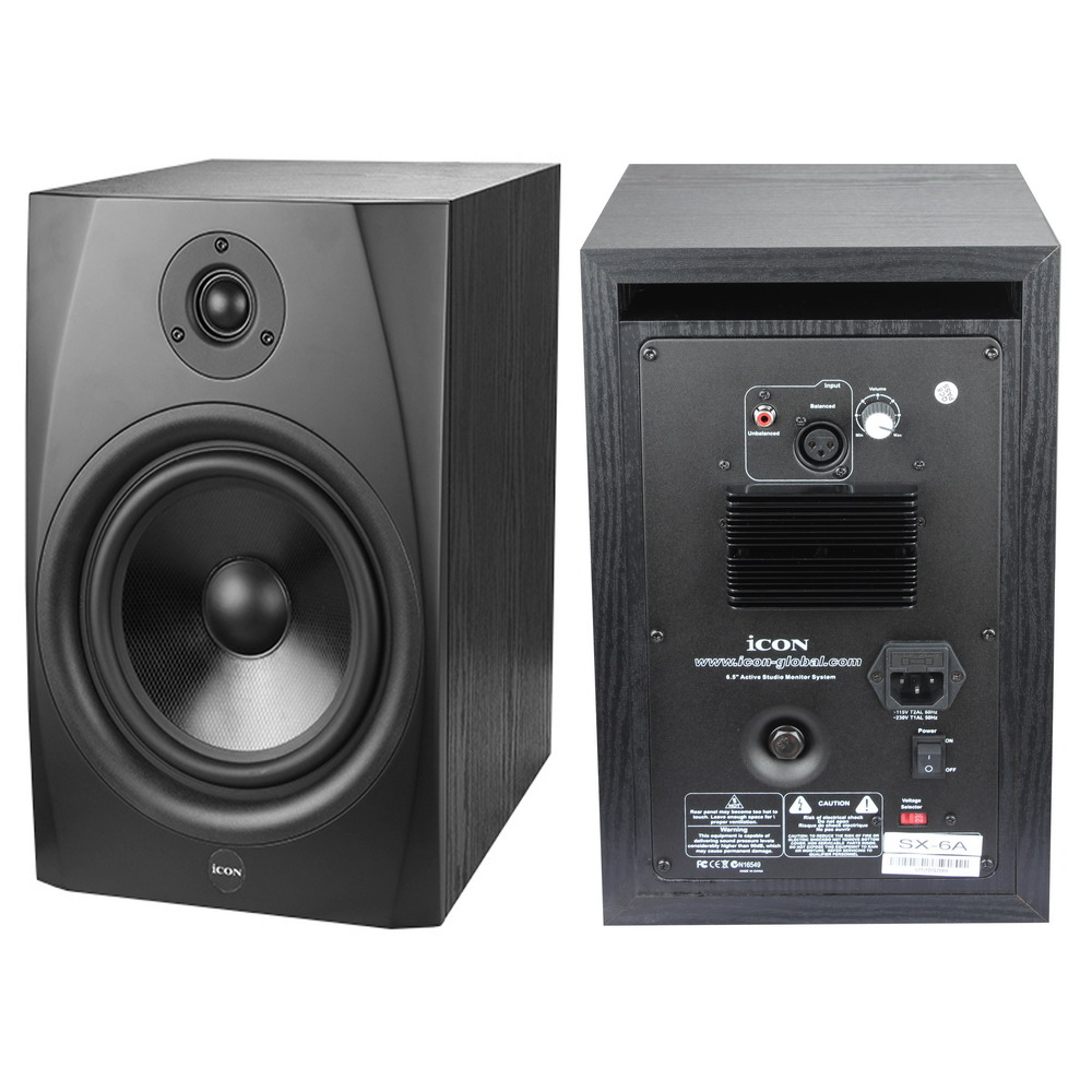 Row Cargo ICON SX6A SX-6A 6 Inch Listening Speaker Professional Recording Listening Speaker (pair)
