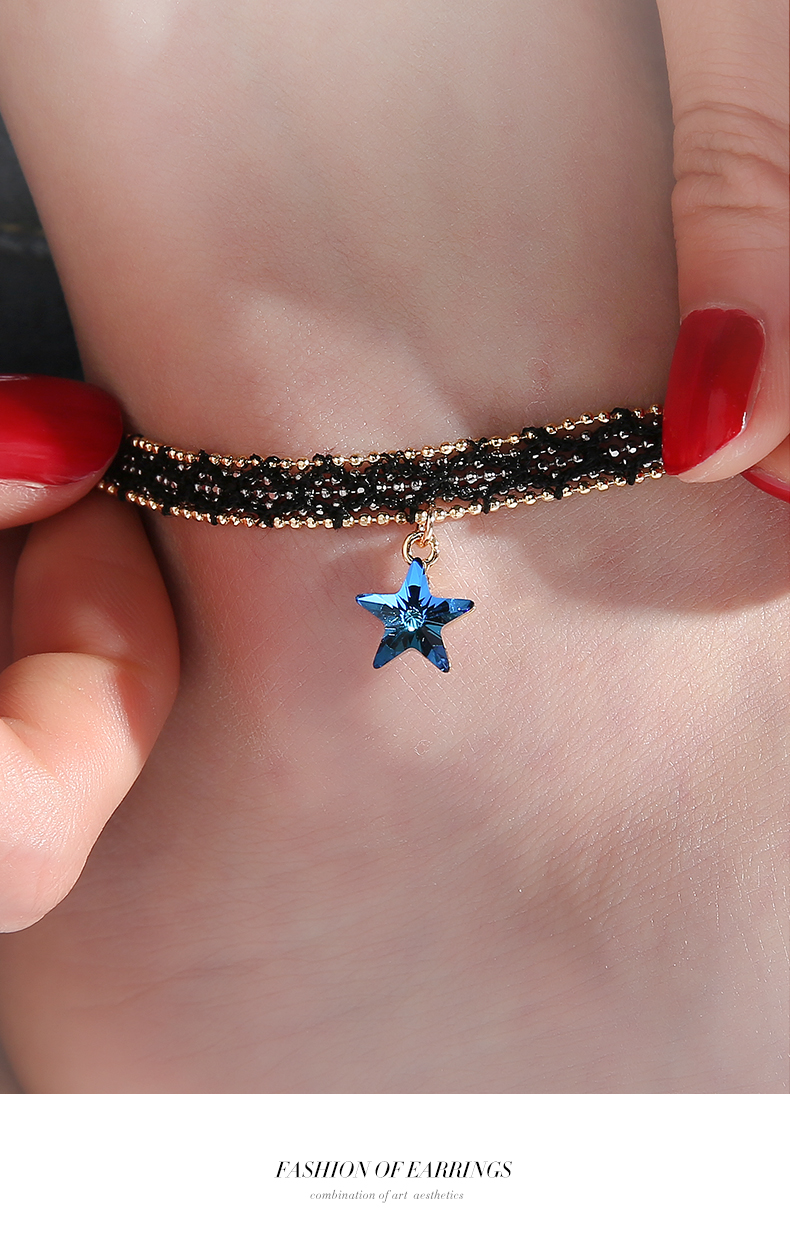 Della Star khí chất ren vòng chân nữ phiên bản Hàn Quốc thời trang cá tính với pha lê Swarovski vòng đeo chân nữ