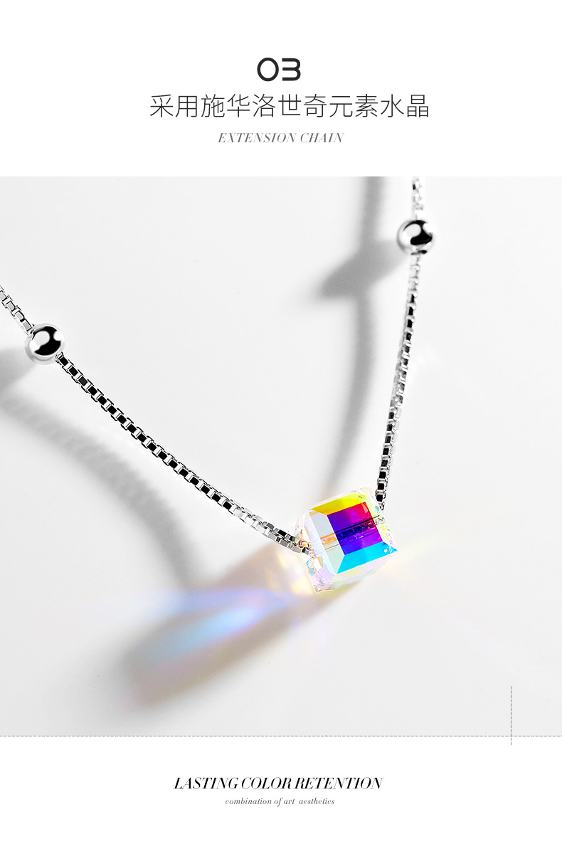 Trang sức Dara s925 bạc đơn giản vòng chân cá tính nữ Swarovski yếu tố pha lê hipster chân đồ trang trí vòng chân cá chép nữ