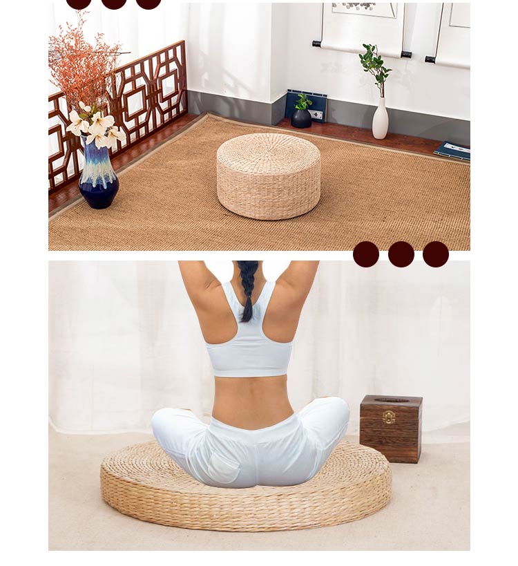 Thiền đệm giường futon dệt kim tròn thiền Phật dày thảm tatami đệm ghế và tay - Ghế đệm / đệm Sofa màu đệm ghế đẹp