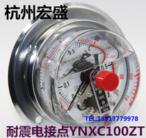 YNXC-100ZT axial magnetic-assisted shock-resistant electric contact pressure gauge 40MPA Hangzhou Hongsheng pressure gauge 30VA