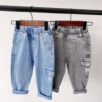 Boys  soft tooling jeans 2020 spring and autumn new baby treasure versatile trousers childrens western-style trousers