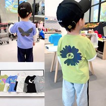 Male and female children fake two fluorescent long sleeve T-shirt autumn childrens clothing children Spring and Autumn Korean coat base shirt