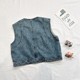 ແບບຕ່າງປະເທດ Super ~ Boys retro soft denim vest 2024 ພາກຮຽນ spring ໃຫມ່ແບບເກົາຫຼີ vest ເທິງສຸດສໍາລັບເດັກນ້ອຍຂະຫນາດນ້ອຍແລະຂະຫນາດກາງ