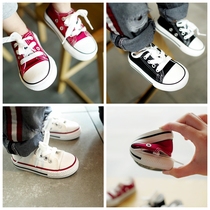 Baby soft-soled canvas shoes 1-3-6 years old men and women children children non-slip low-top shoes spring and autumn Korean single shoes tide