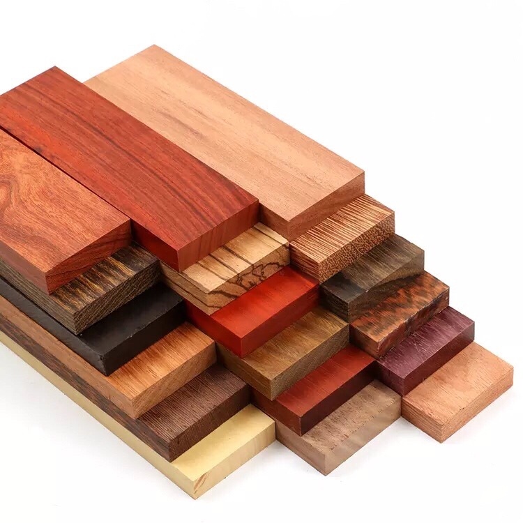 Red Wood Edge Corner Stock DIY Handle Patch Blood Sandalwood Violet Sandalwood Floral Pear Knife 12X4X1cm