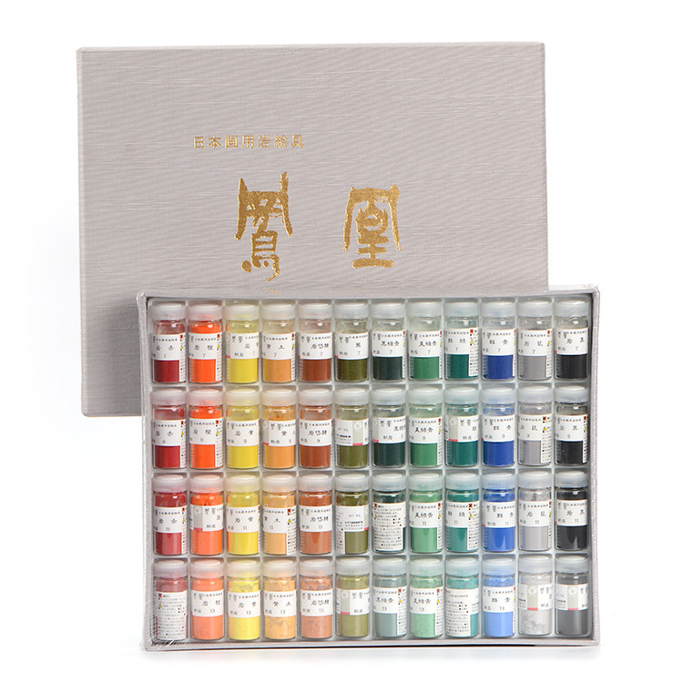 日本画 岩絵具 48色セット / ナカガワ胡粉 水干絵具 24色セット