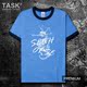 TASK Marine Seahorse Summer gốc lớn Mã bông ngắn tay áo thun nam và nữ Casual Hip-Hop trên 0007