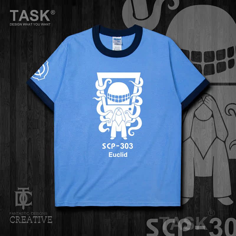 TASK Supernatural Shelter SCP Foundation SCP303 cửa nam cotton ngắn tay áo thun nam và nữ áo khoác 0005