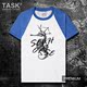 TASK Marine Seahorse Summer gốc lớn Mã bông ngắn tay áo thun nam và nữ Casual Hip-Hop trên 0007