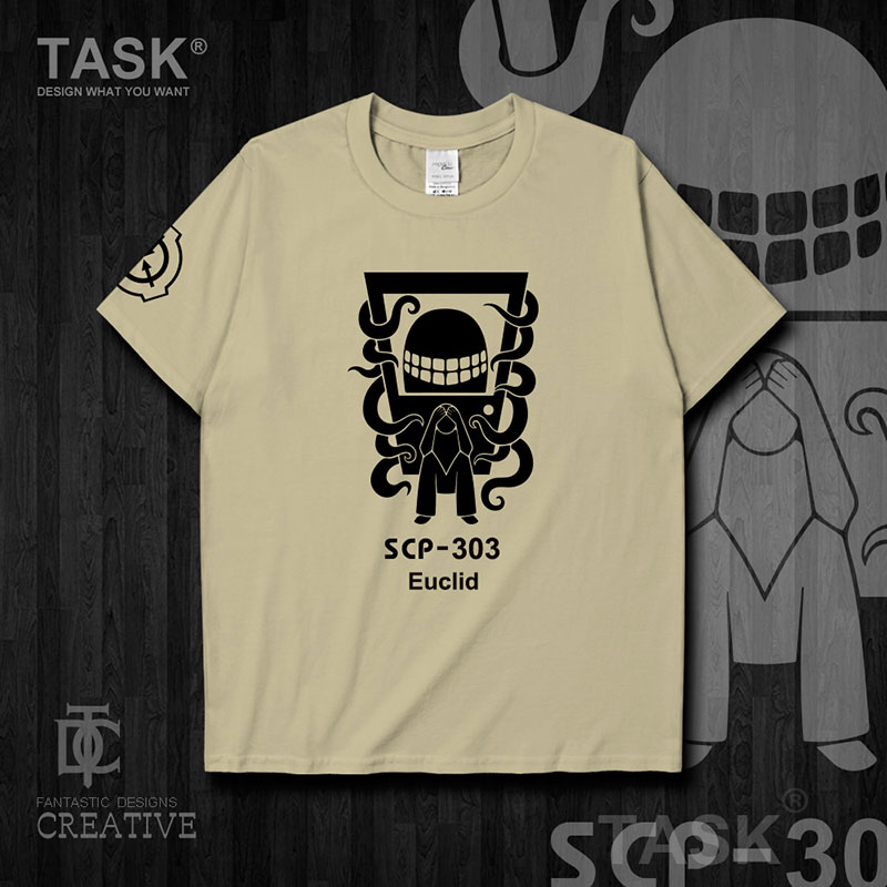 TASK Supernatural Shelter SCP Foundation SCP303 cửa nam cotton ngắn tay áo thun nam và nữ áo khoác 0005