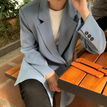 Pregnant women blazer 2021 Spring and Autumn New temperament Korean loose casual versatile solid color long sleeve