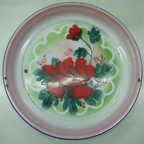 32cm flower enamel plate 8 items