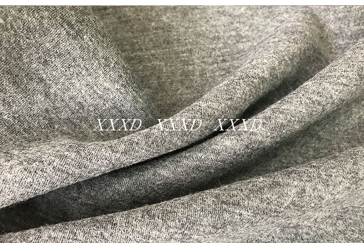 Mới độc quyền mật độ cao hai mặt quần áo vải handmade diy đan ánh sáng màu xám vải len cashmere phần dày chất vải cotton lạnh