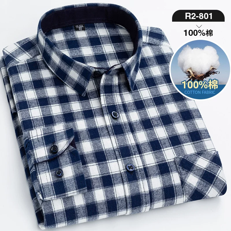 Cotton shirt, 100% cotton, plus size