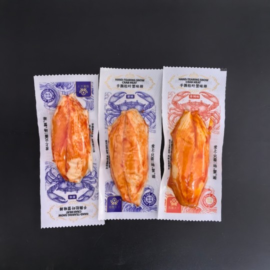 郑蟹天下手撕松叶蟹柳棒蟹肉零食散称独立小包装休闲零食
