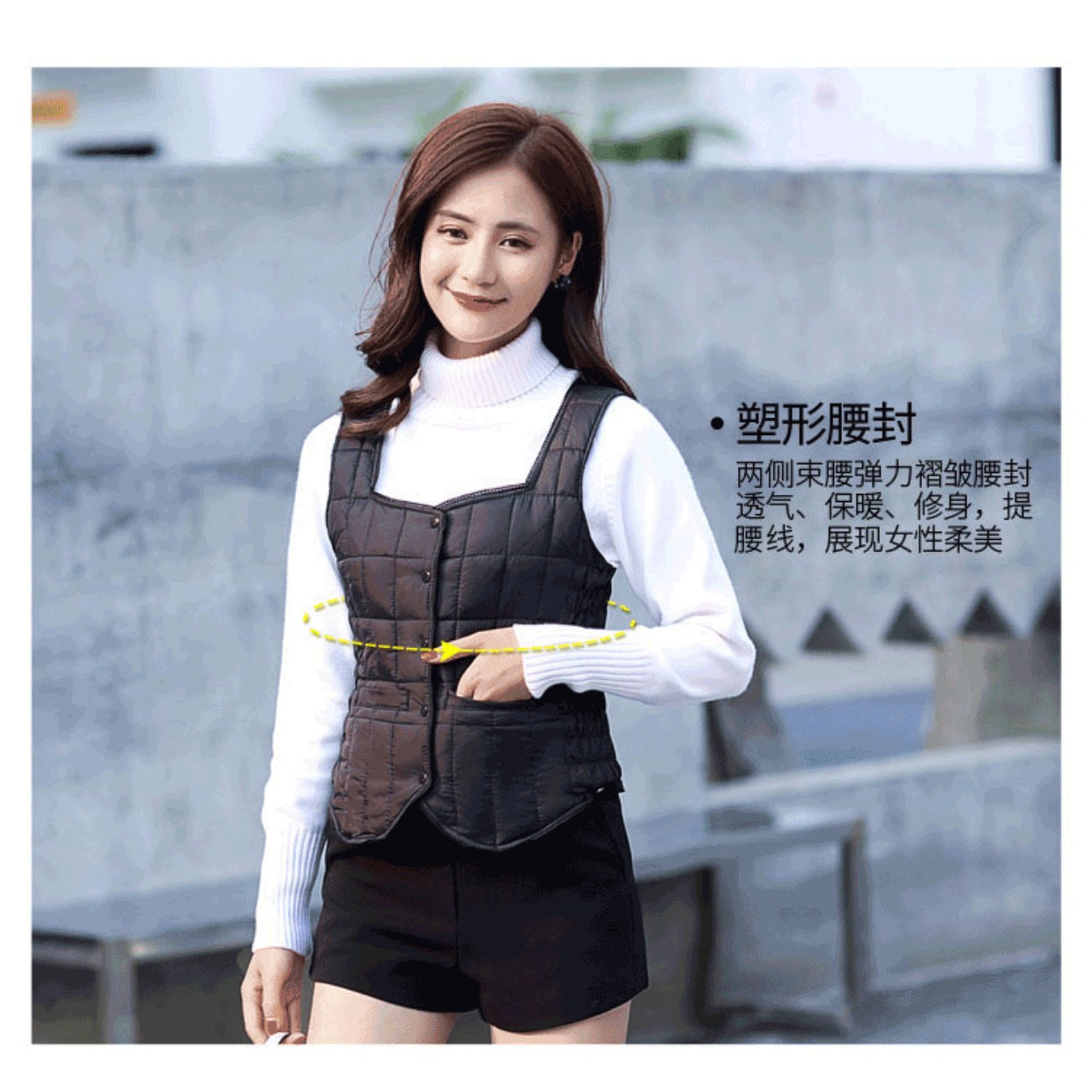 Đặc biệt hàng ngày vest mới cotton nữ mùa thu và mùa đông ngắn xuống cotton vest vai thon gọn áo khoác cotton nhỏ cổ thấp đồ công sở nữ