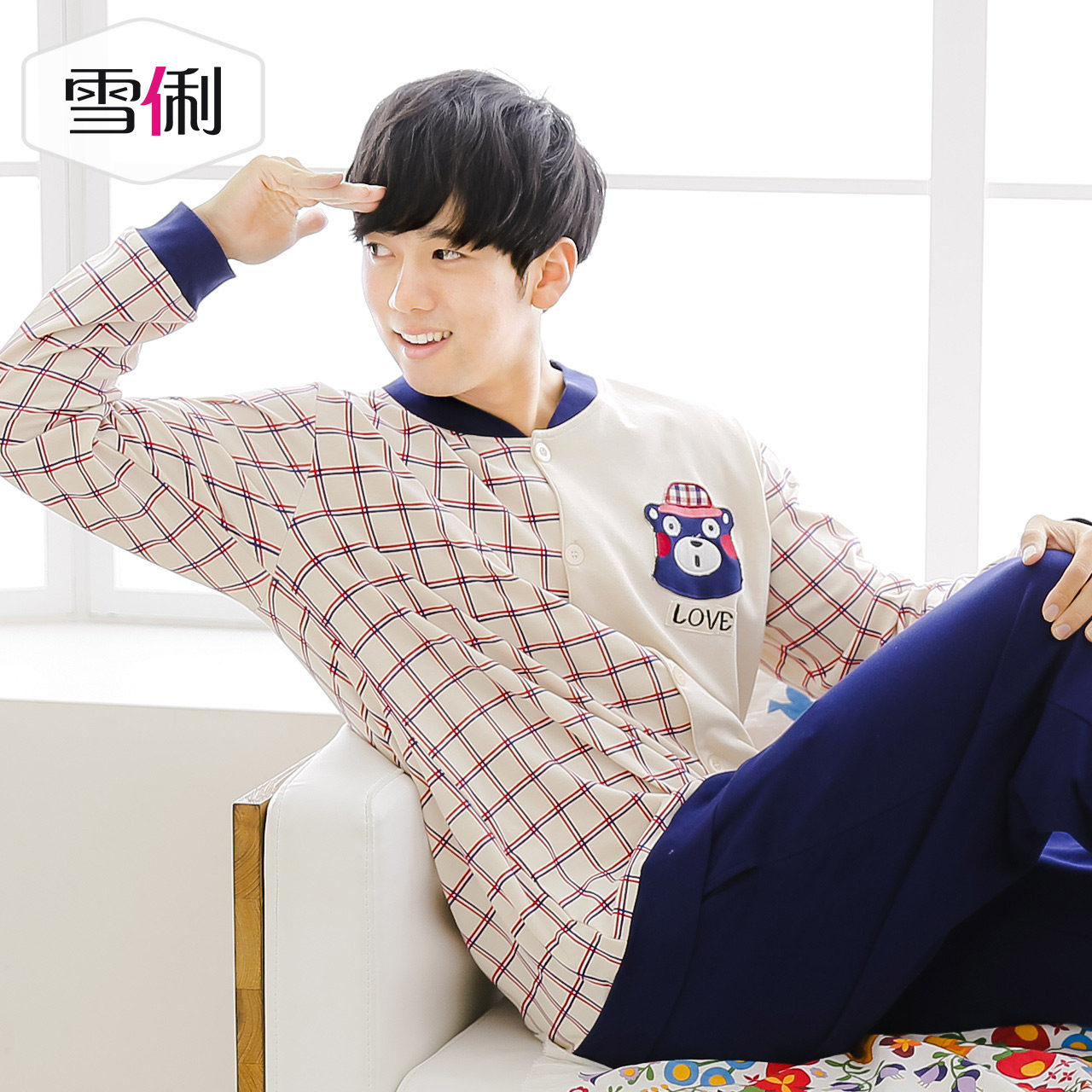 Pyjama mixte en Coton à manches longues - Ref 3004666 Image 5