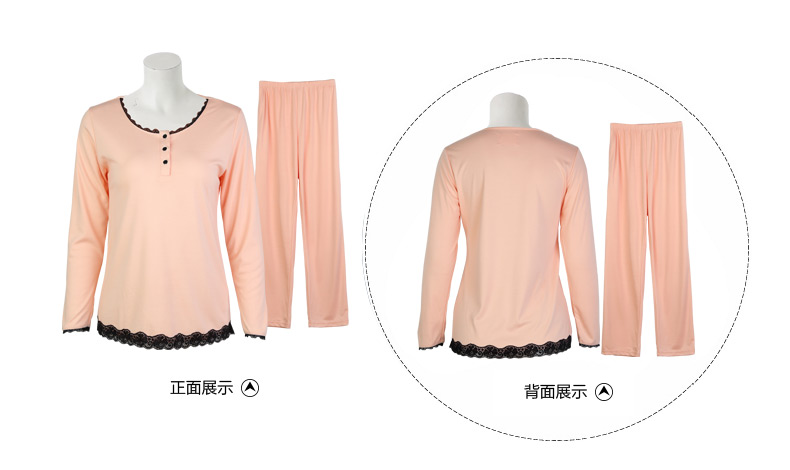 Pyjama mixte en Viscose à manches longues - Ref 3004607 Image 20