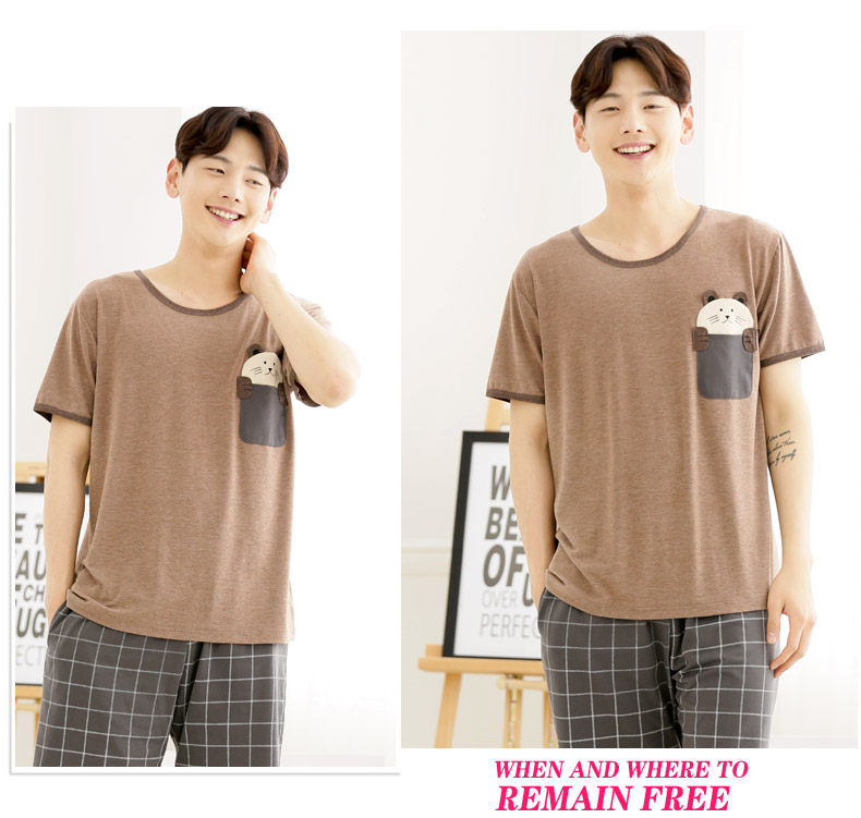 Pyjama mixte en Coton à manche courte - Ref 3004559 Image 17