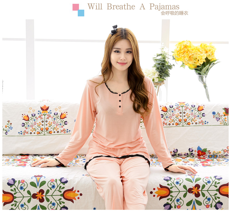 Pyjama mixte en Viscose à manches longues - Ref 3004607 Image 13