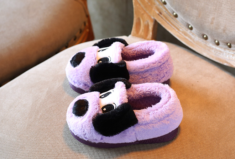 Pantoufles enfants en suède pour hiver - semelle caoutchouc - Ref 1036186 Image 16