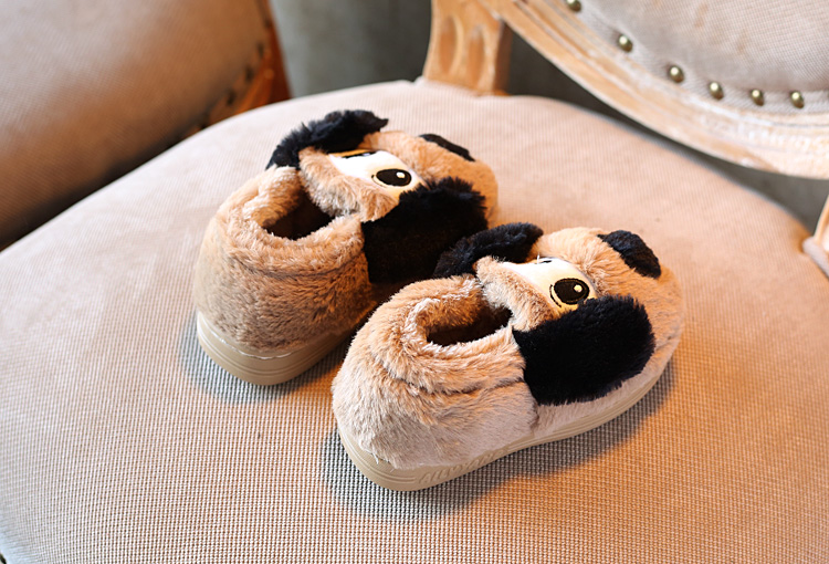 Pantoufles enfants en suède pour hiver - semelle caoutchouc - Ref 1036186 Image 11