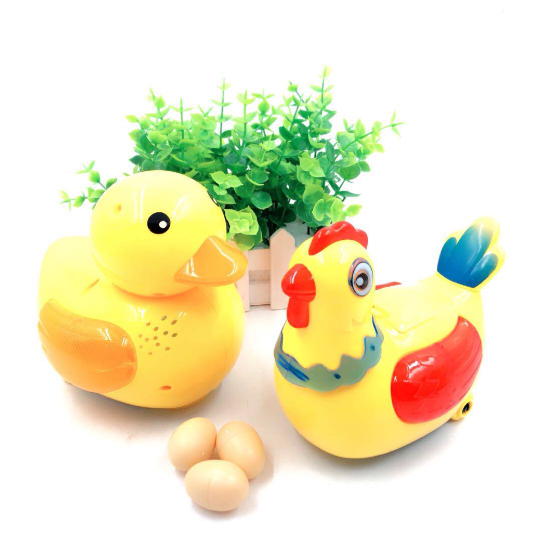Electric will give birth to eggs Little rooster Yellow duck turtle small animal music male and female children baby hen children's toys