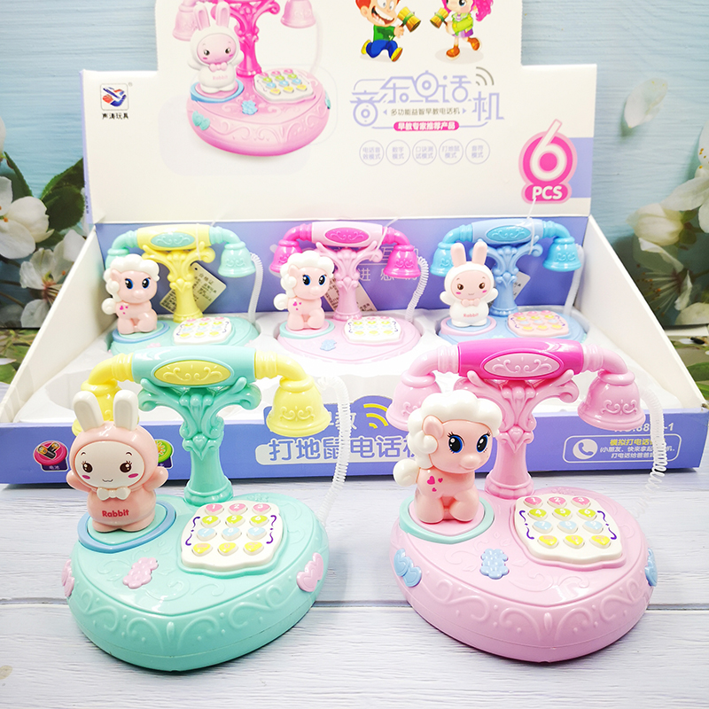 Bunny điện thoại cho bé 0-1 2-3 bé giáo dục sớm câu đố mô phỏng retro âm nhạc cố định đồ chơi trẻ em - Đồ chơi âm nhạc / nhạc cụ Chirldren các loại đồ chơi âm nhạc cho bé