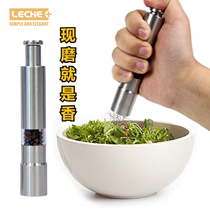 Stainless steel pepper grinder Black pepper grinder Sea coarse salt pepper powder Bean millet grinder Press type
