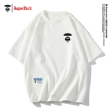 Летняя черная футболка с коротким рукавом, трендовая приятная телу белая рубашка